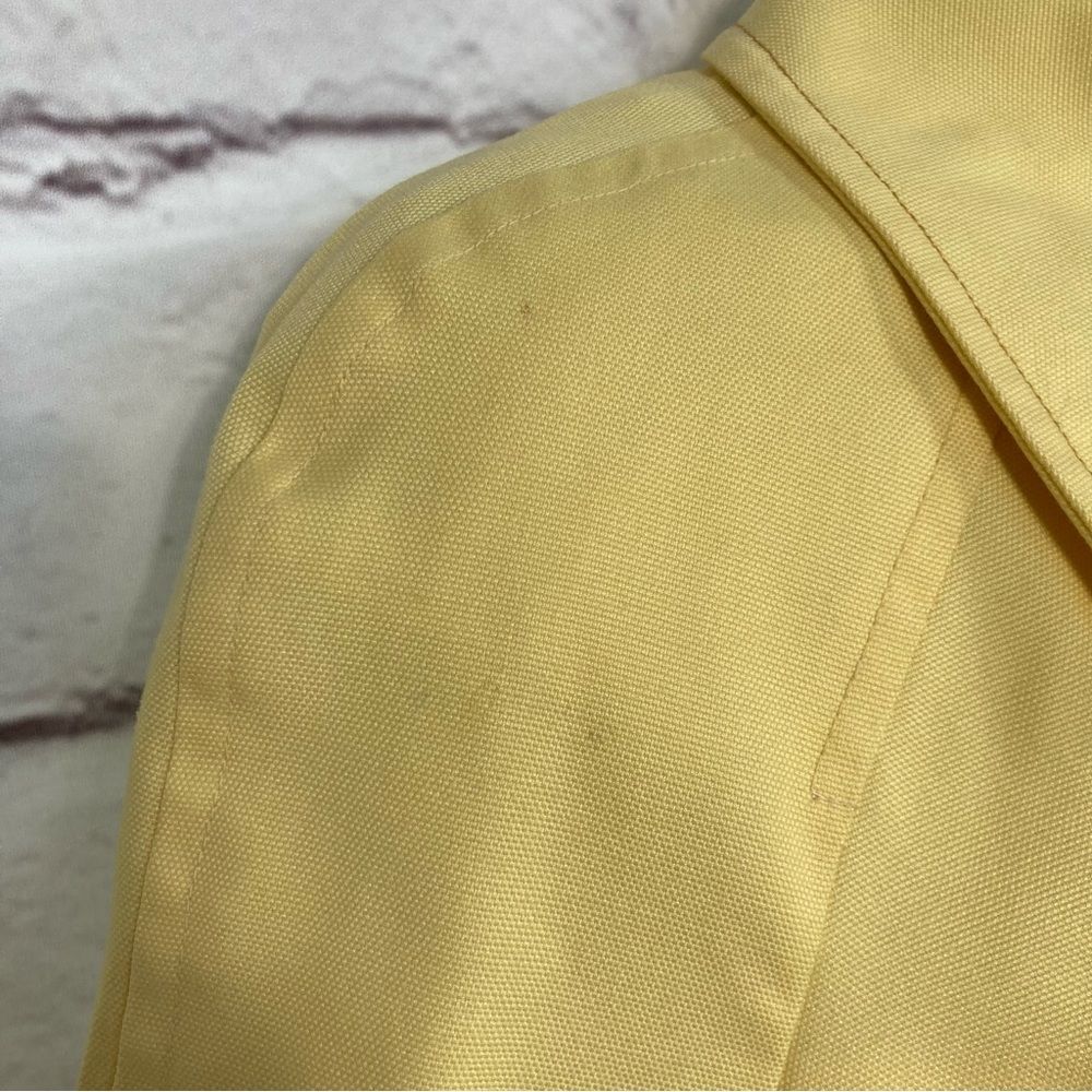 Vintage Yellow London Fog Maincoats SZ 10 Reg Button Close 2 Pocket Collar Lined - Picture 10 of 15